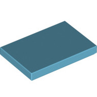 Lego destička 2x3, azurová střední (6233166)